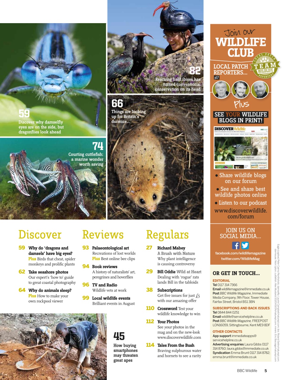 BBC Wildlife Magazine Preview Pages