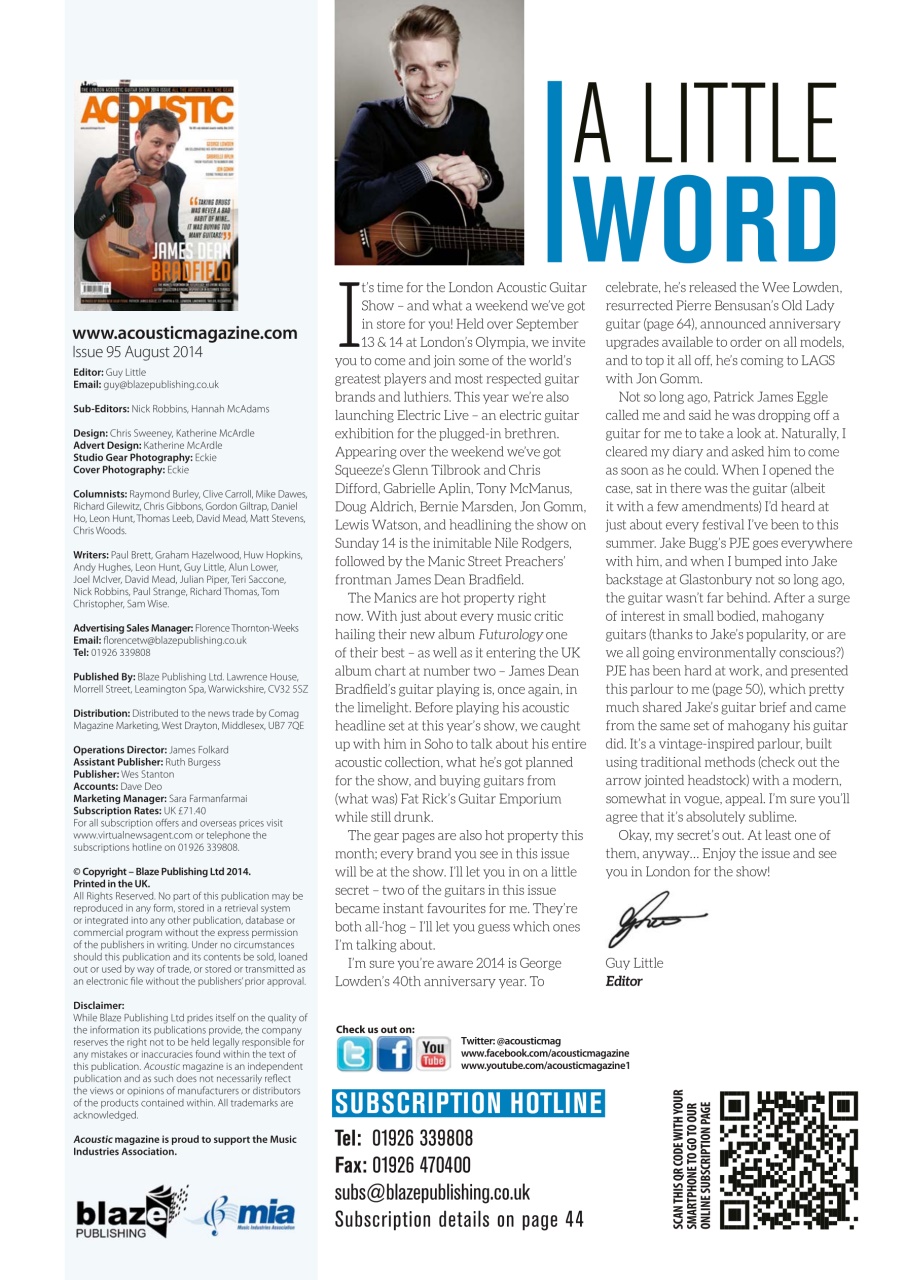 Acoustic Preview Pages