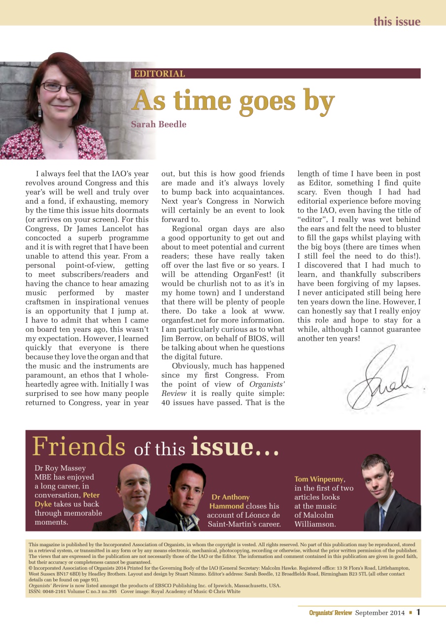 Organists' Review Preview Pages