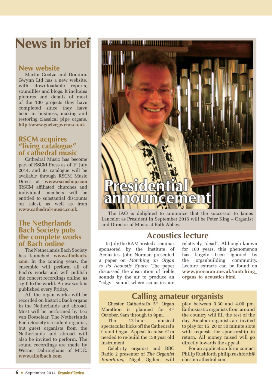 Organists' Review Preview Pages