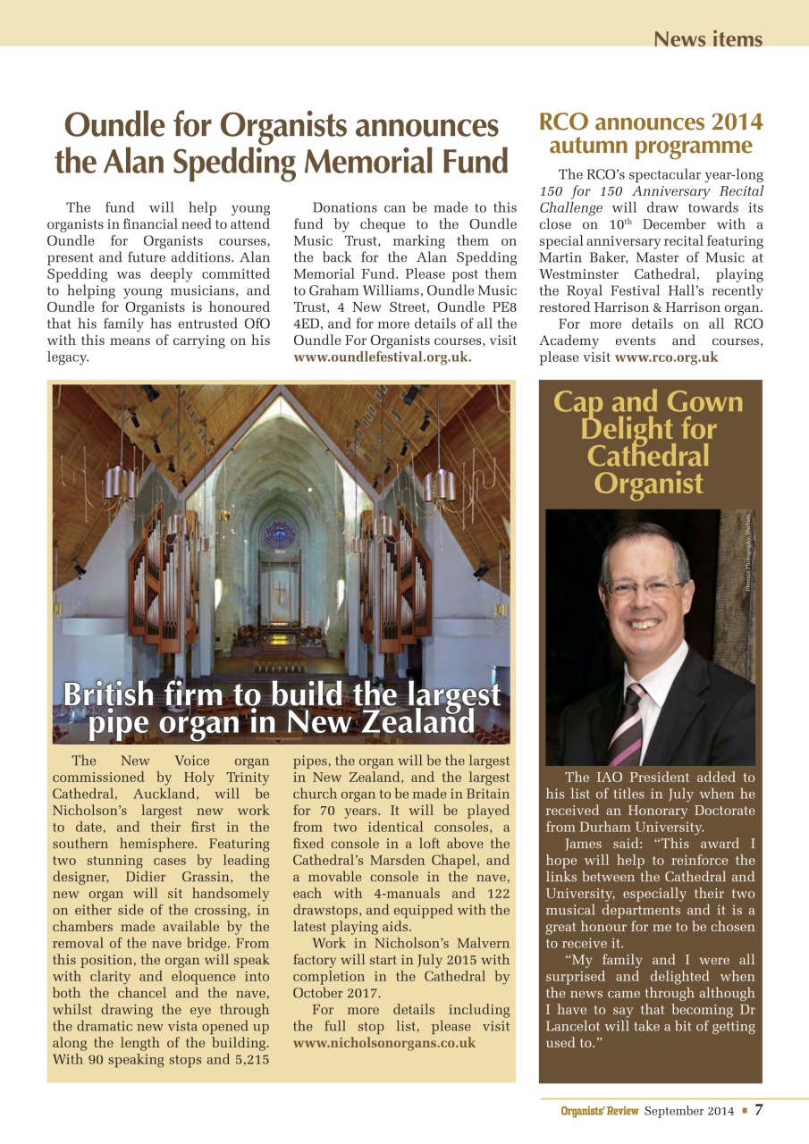 Organists' Review Preview Pages