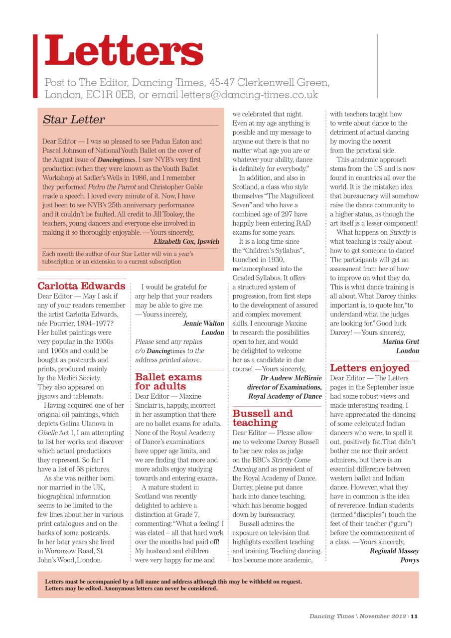 Dancing Times Preview Pages