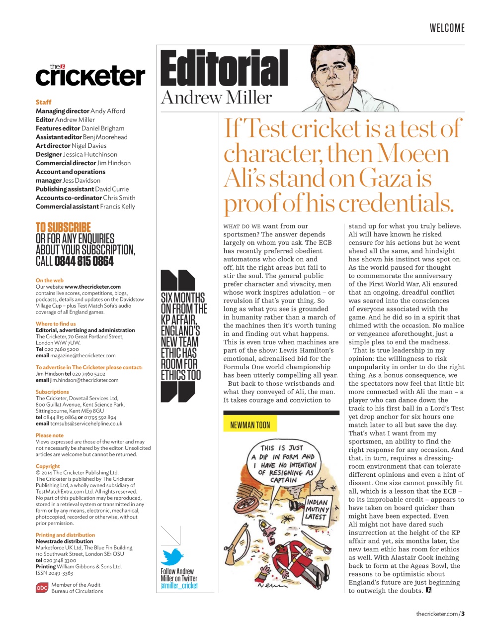 The Cricketer Magazine Preview Pages