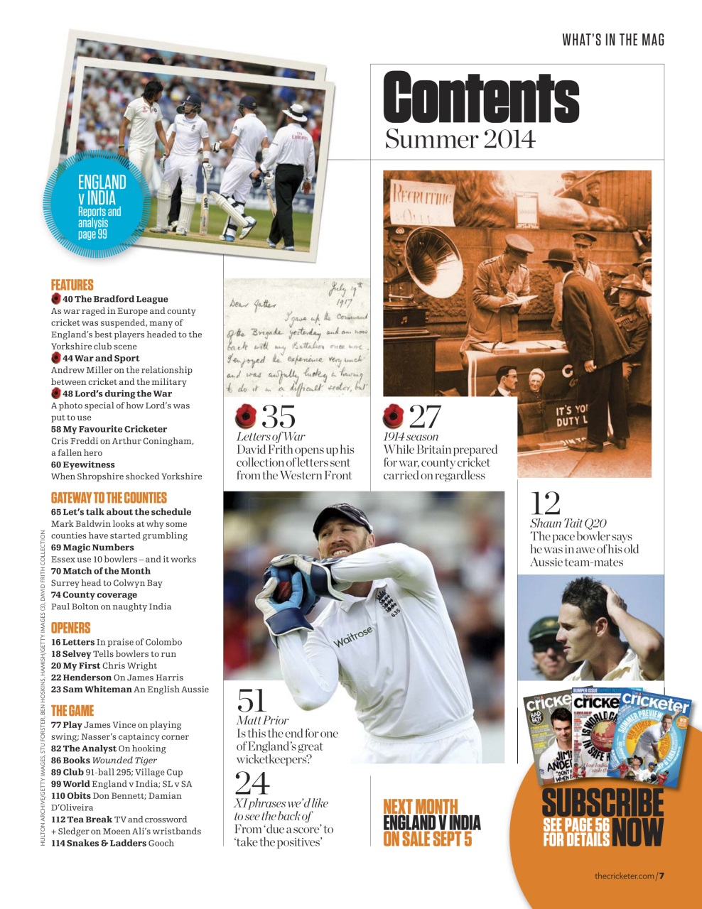The Cricketer Magazine Preview Pages