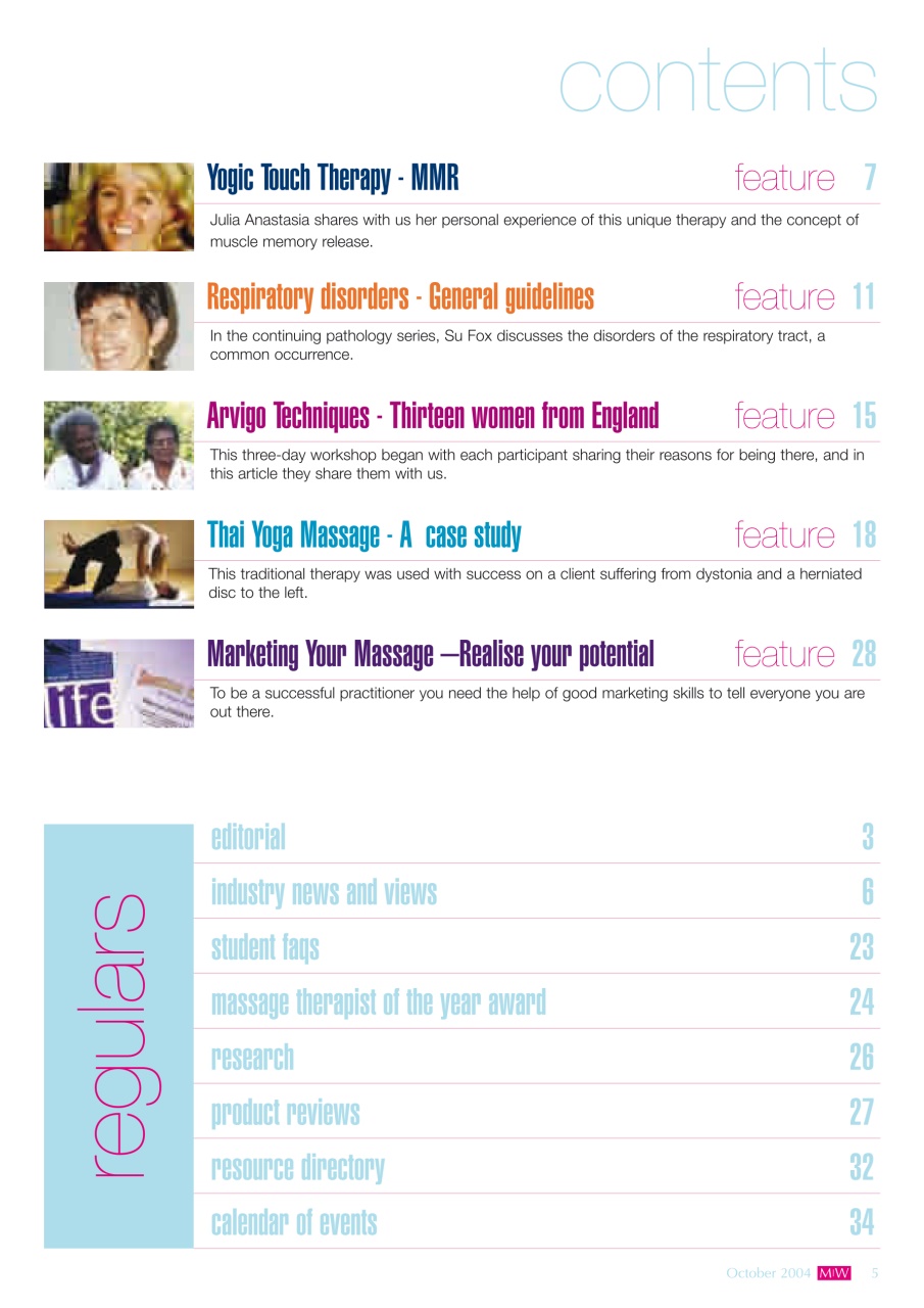 Massage World Preview Pages