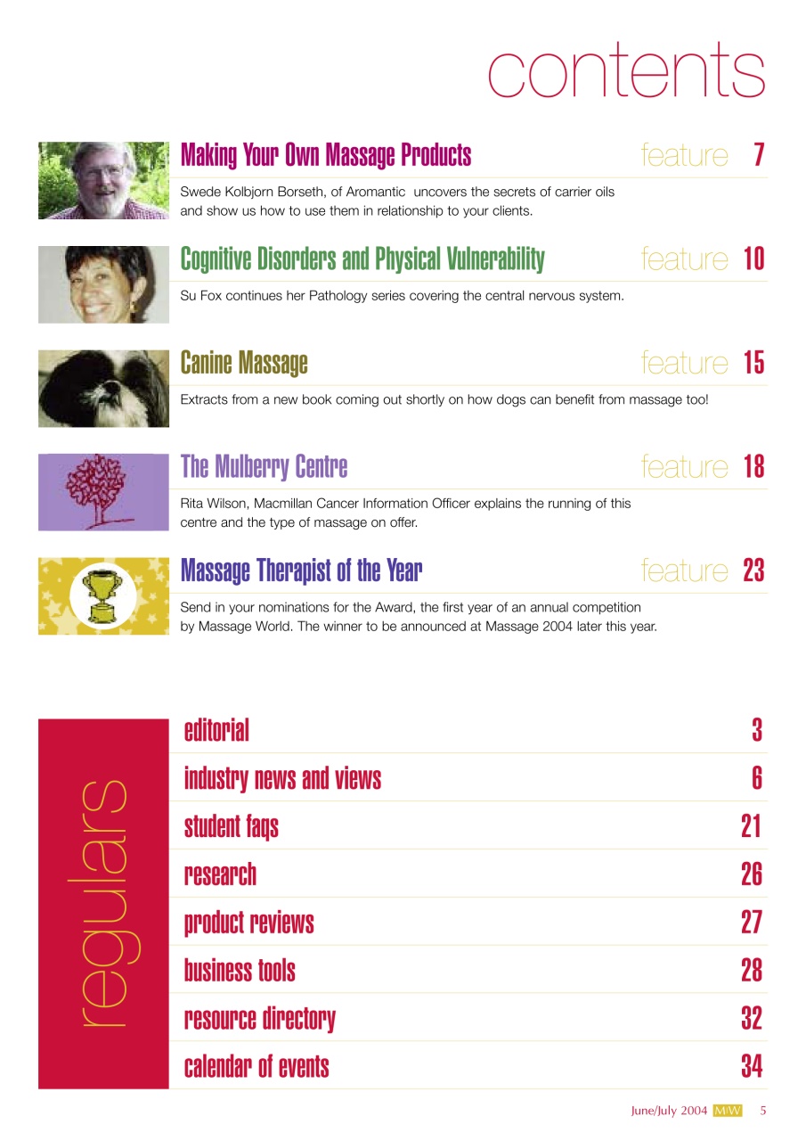 Massage World Preview Pages