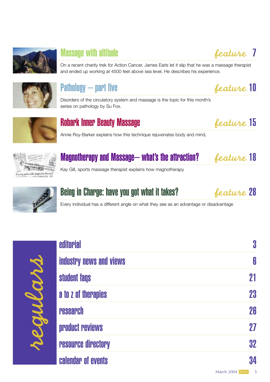Massage World Preview Pages