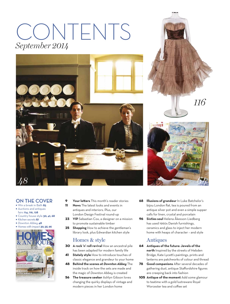 Homes & Antiques Magazine Preview Pages
