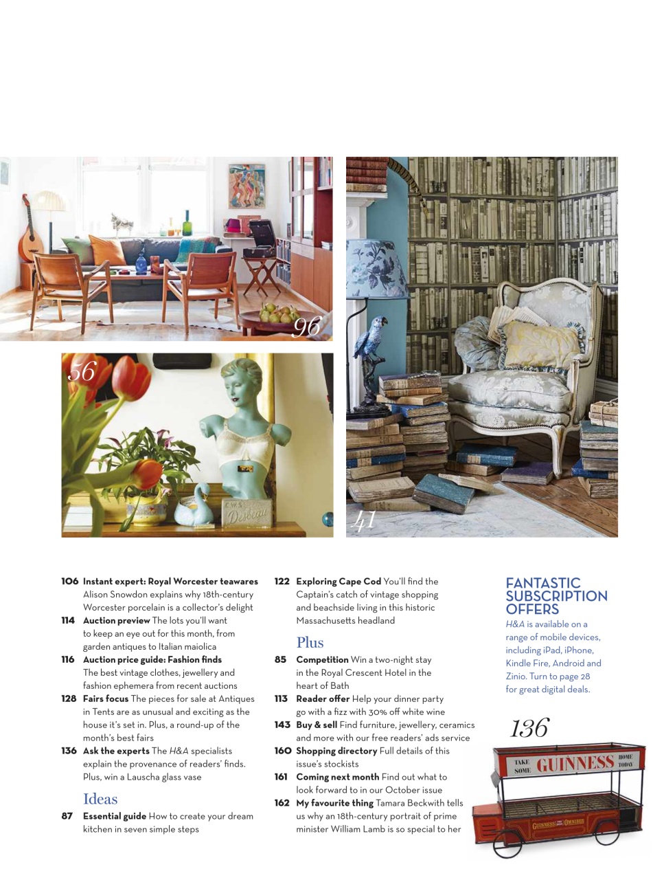 Homes & Antiques Magazine Preview Pages