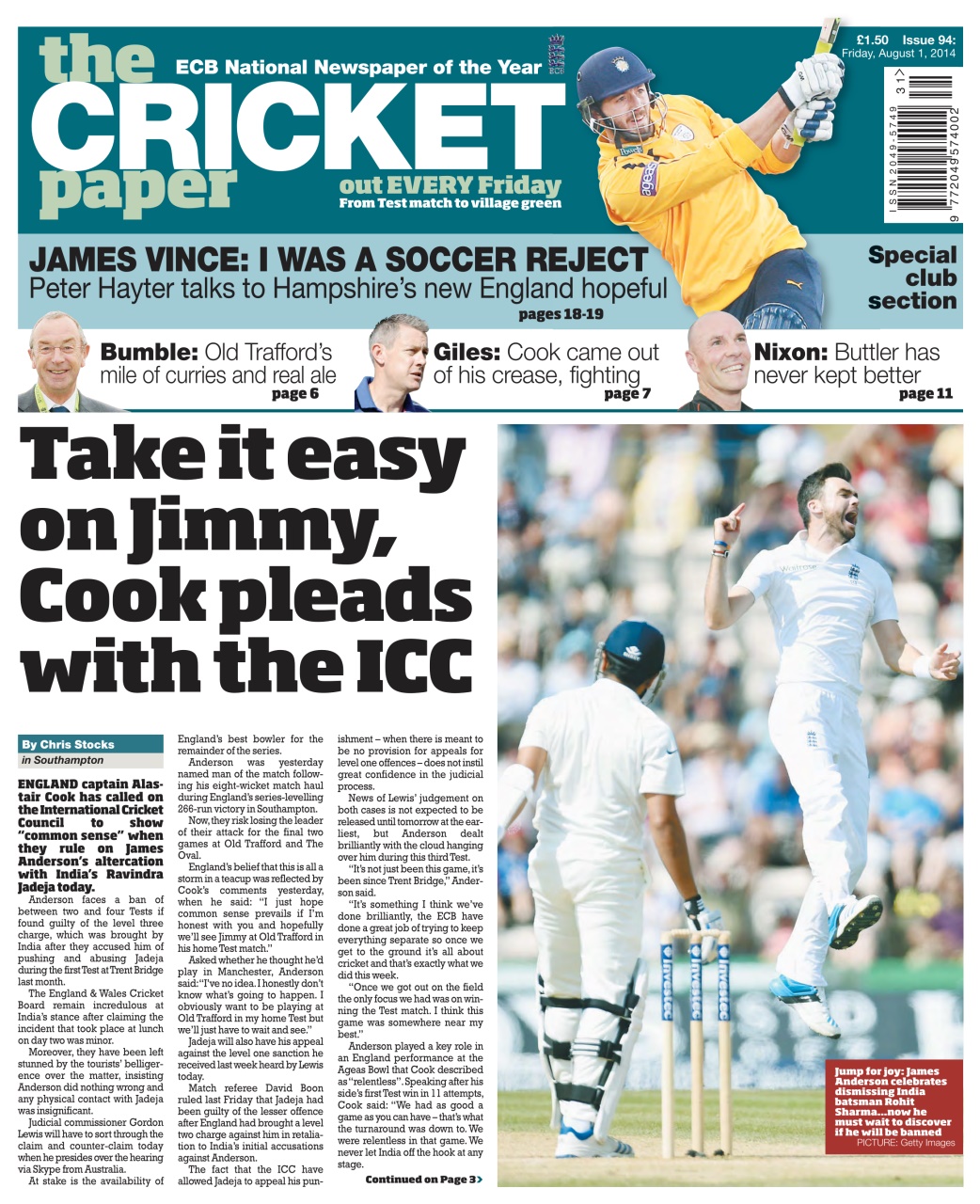The Cricket Paper Preview Pages