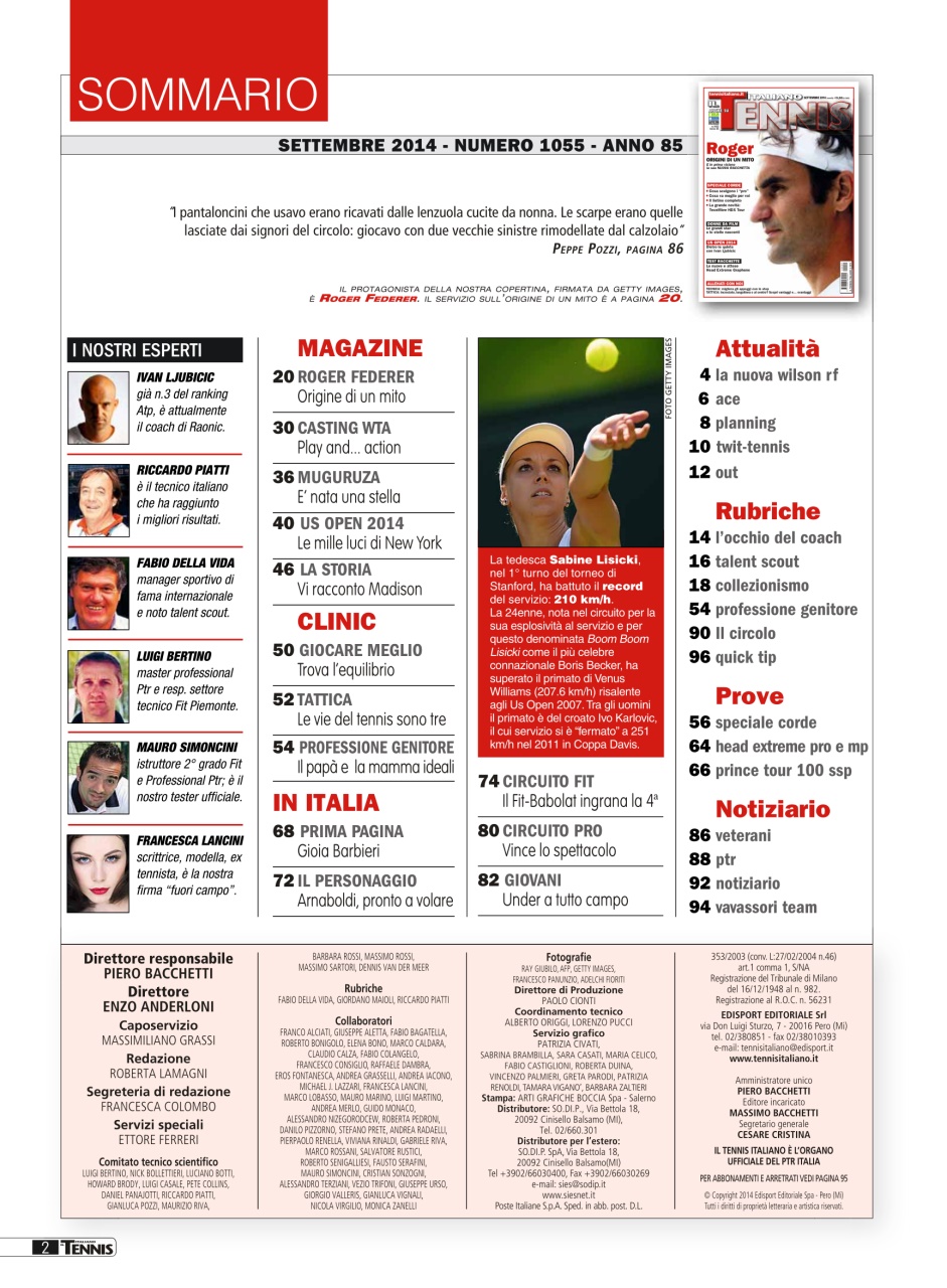 Il Tennis Italiano Preview Pages