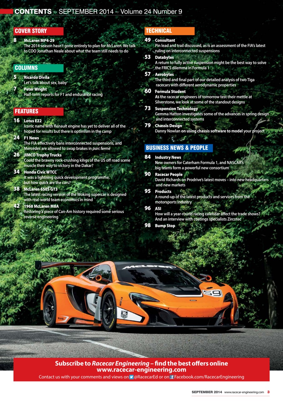 Racecar Engineering Preview Pages