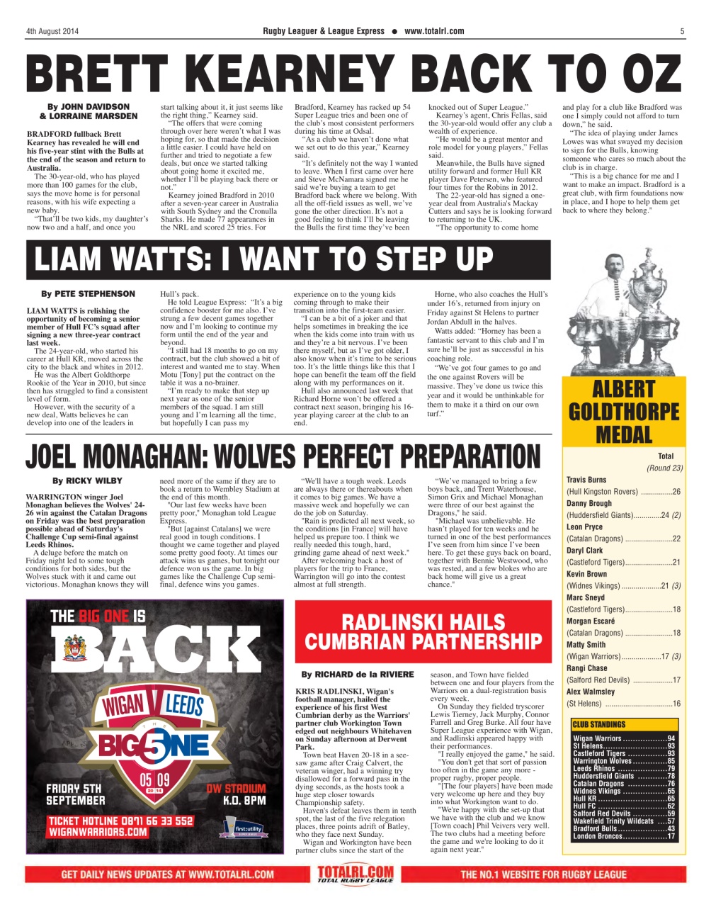 League Express Preview Pages