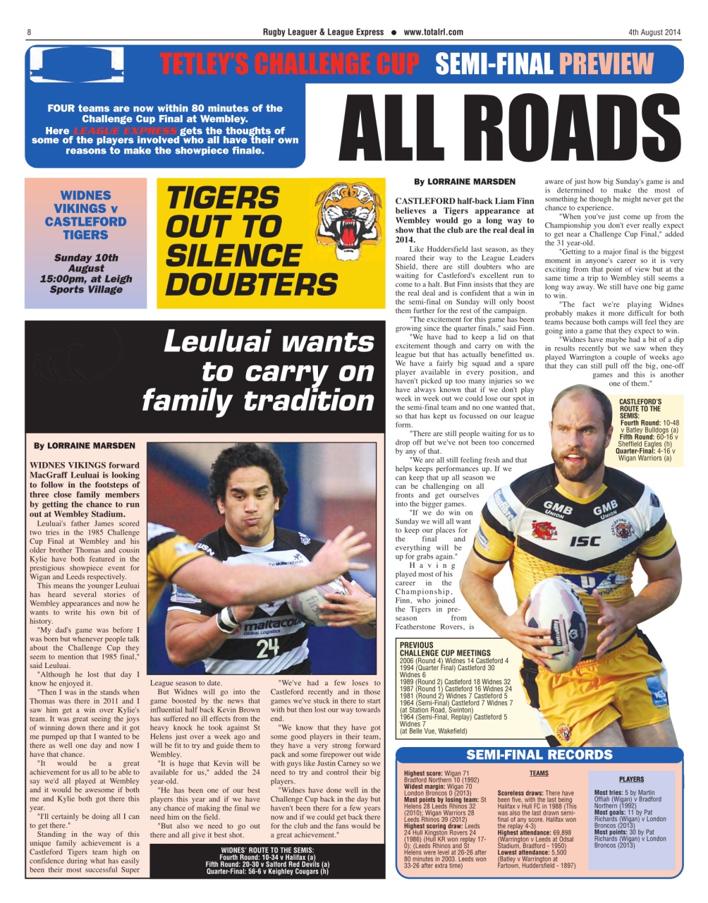 League Express Preview Pages