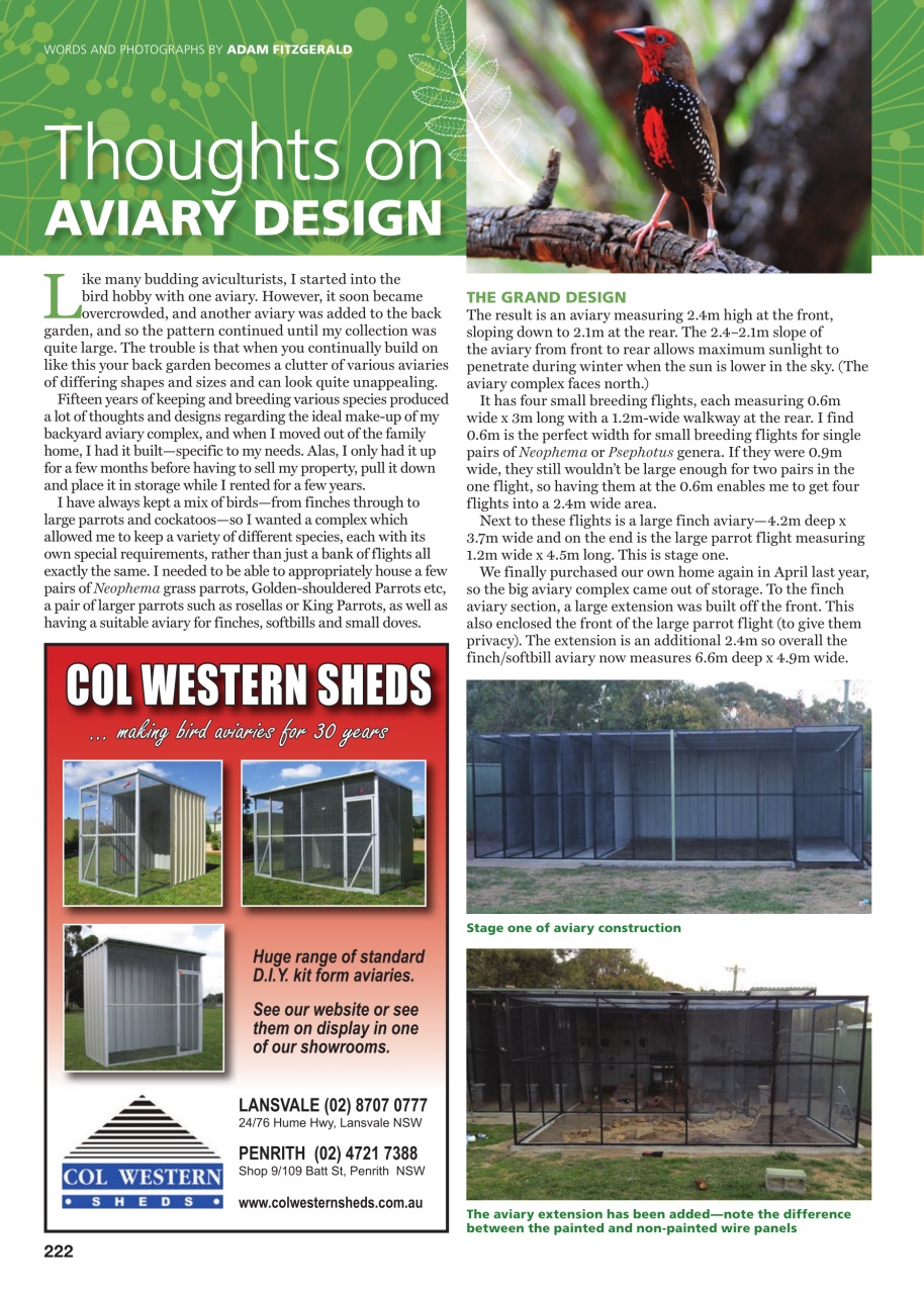 Australian Birdkeeper Magazine Preview Pages