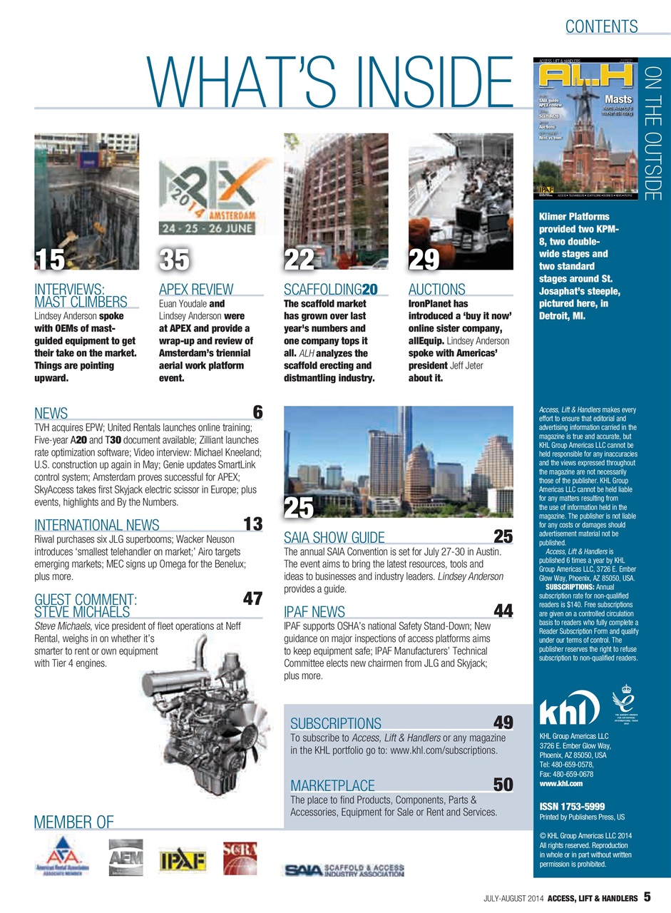 Access, Lift & Handlers Preview Pages