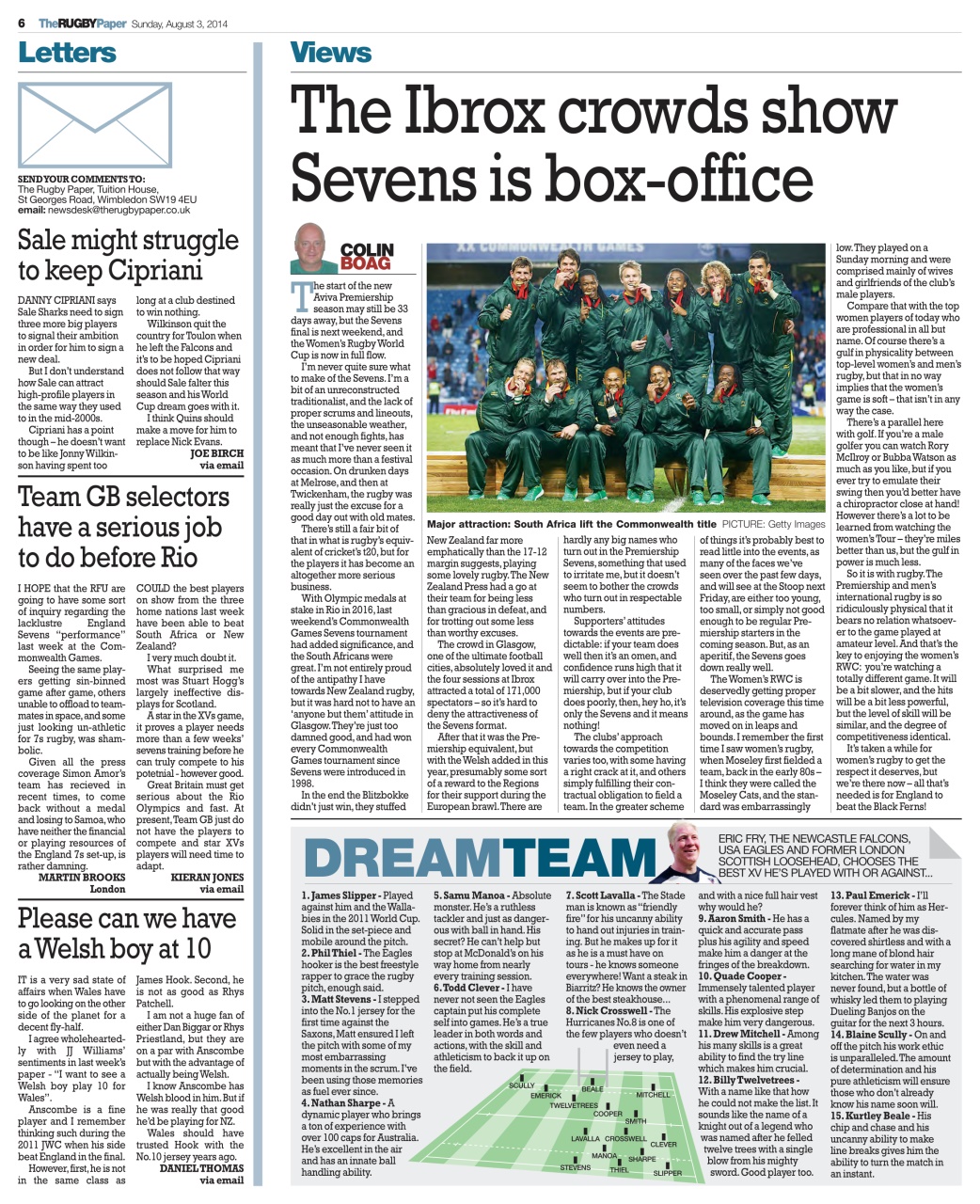 The Rugby Paper Preview Pages