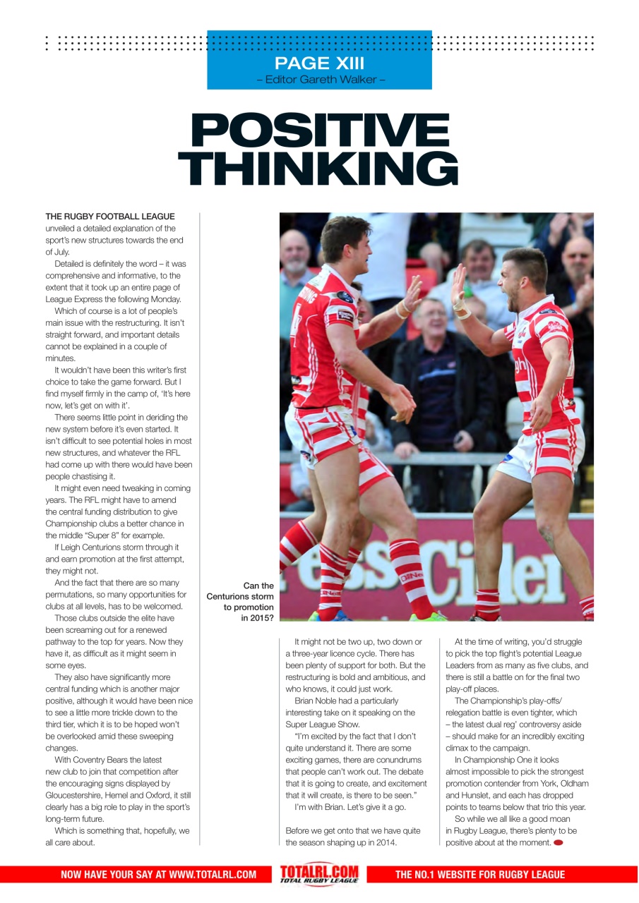 Rugby League World Preview Pages