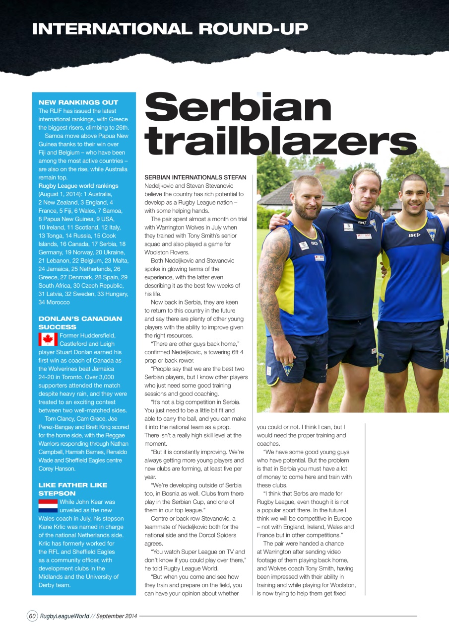 Rugby League World Preview Pages