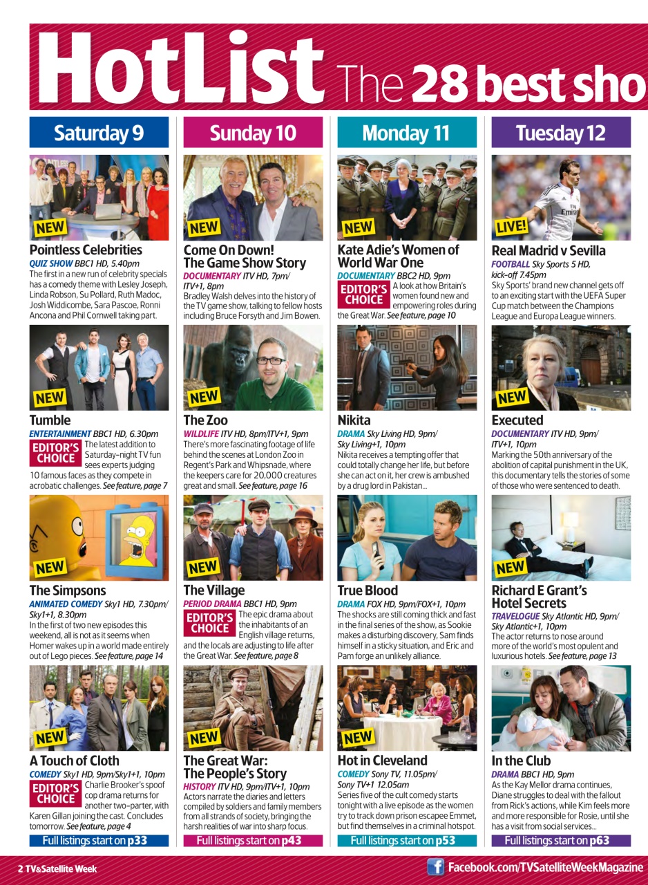 TV & Satellite Week Preview Pages