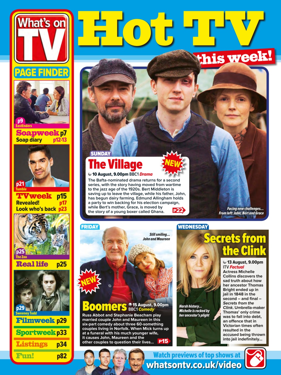 What's on TV Preview Pages