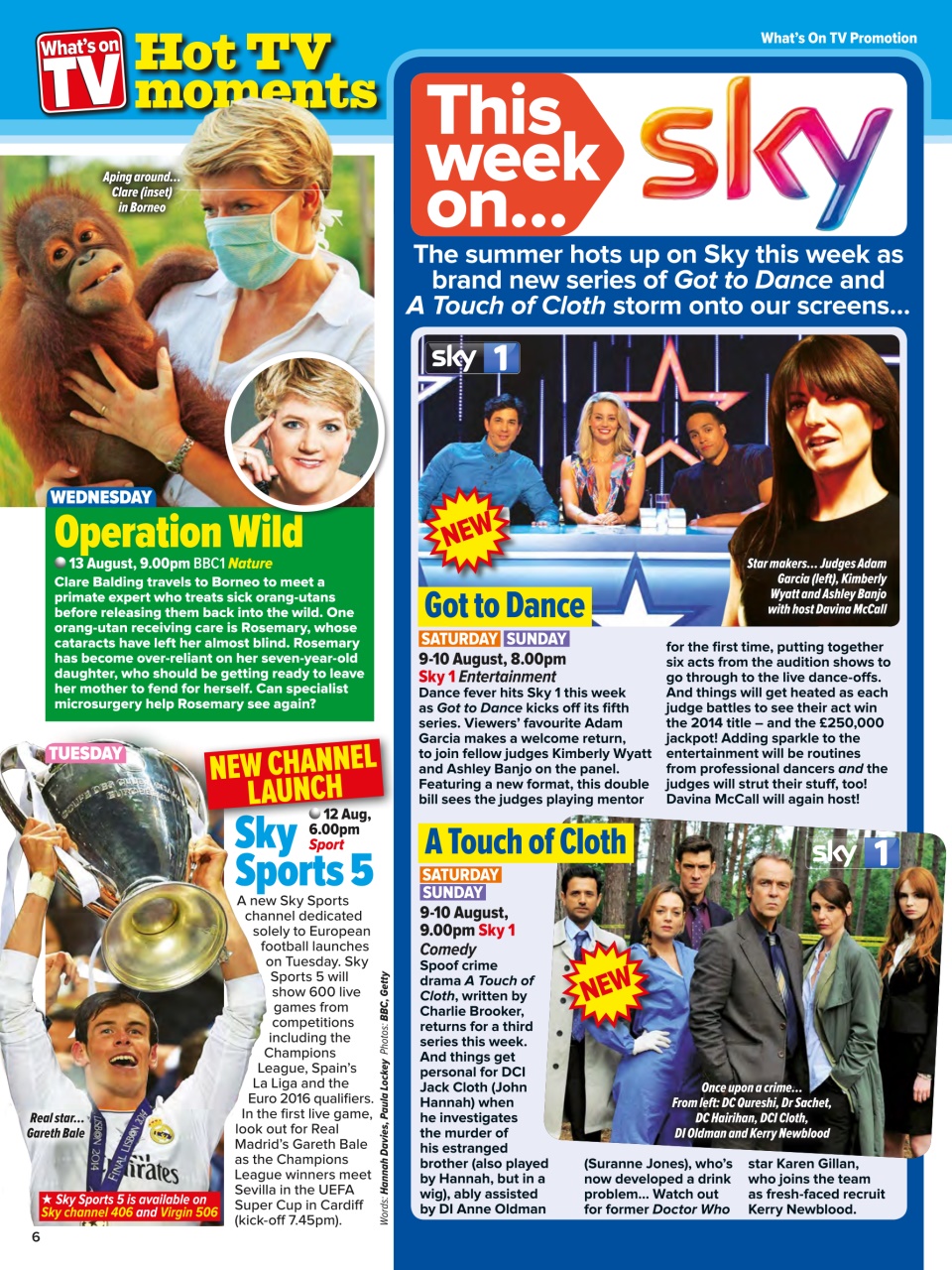 What's on TV Preview Pages