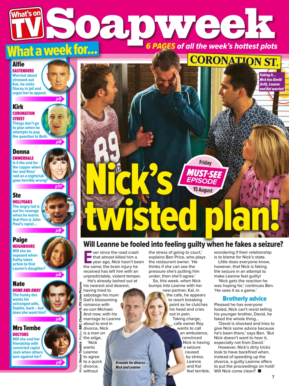 What's on TV Preview Pages