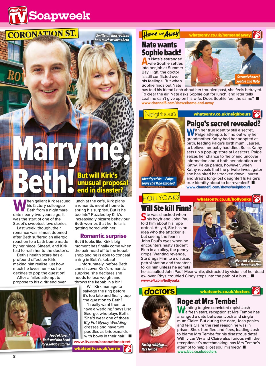 What's on TV Preview Pages