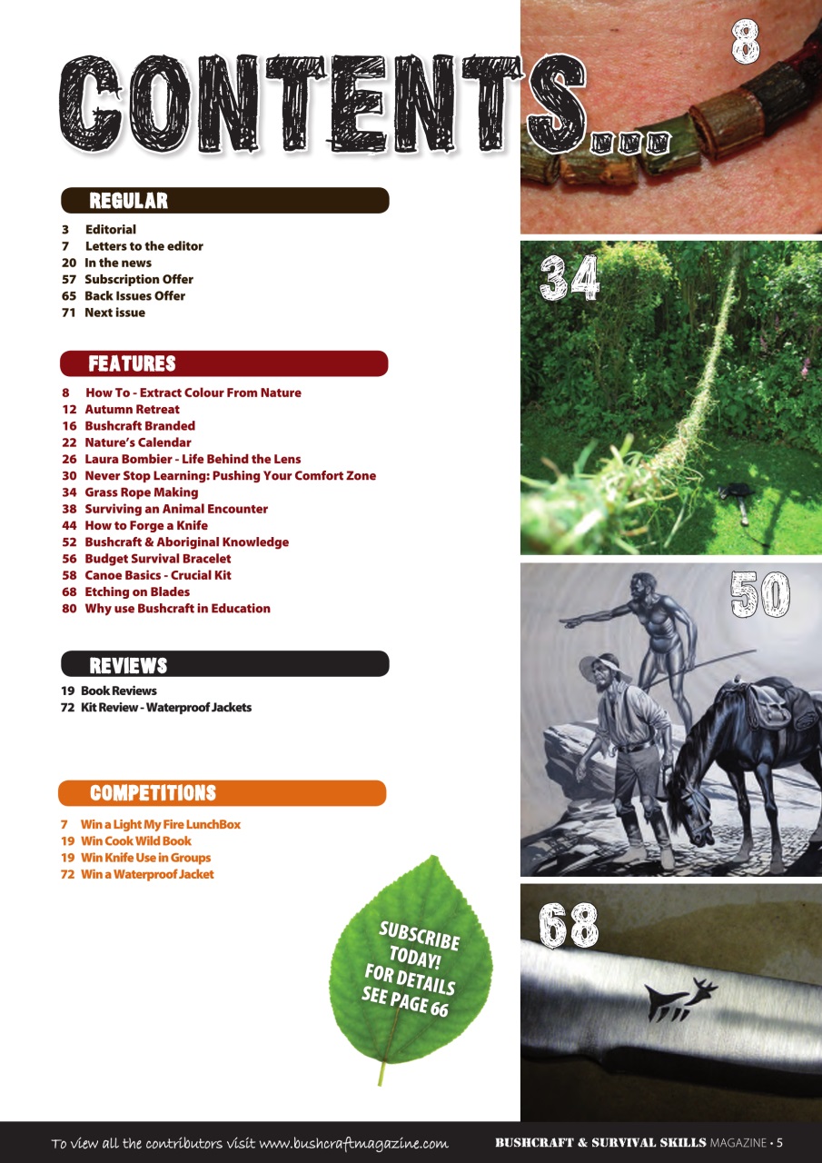 Bushcraft & Survival Skills Magazine Preview Pages