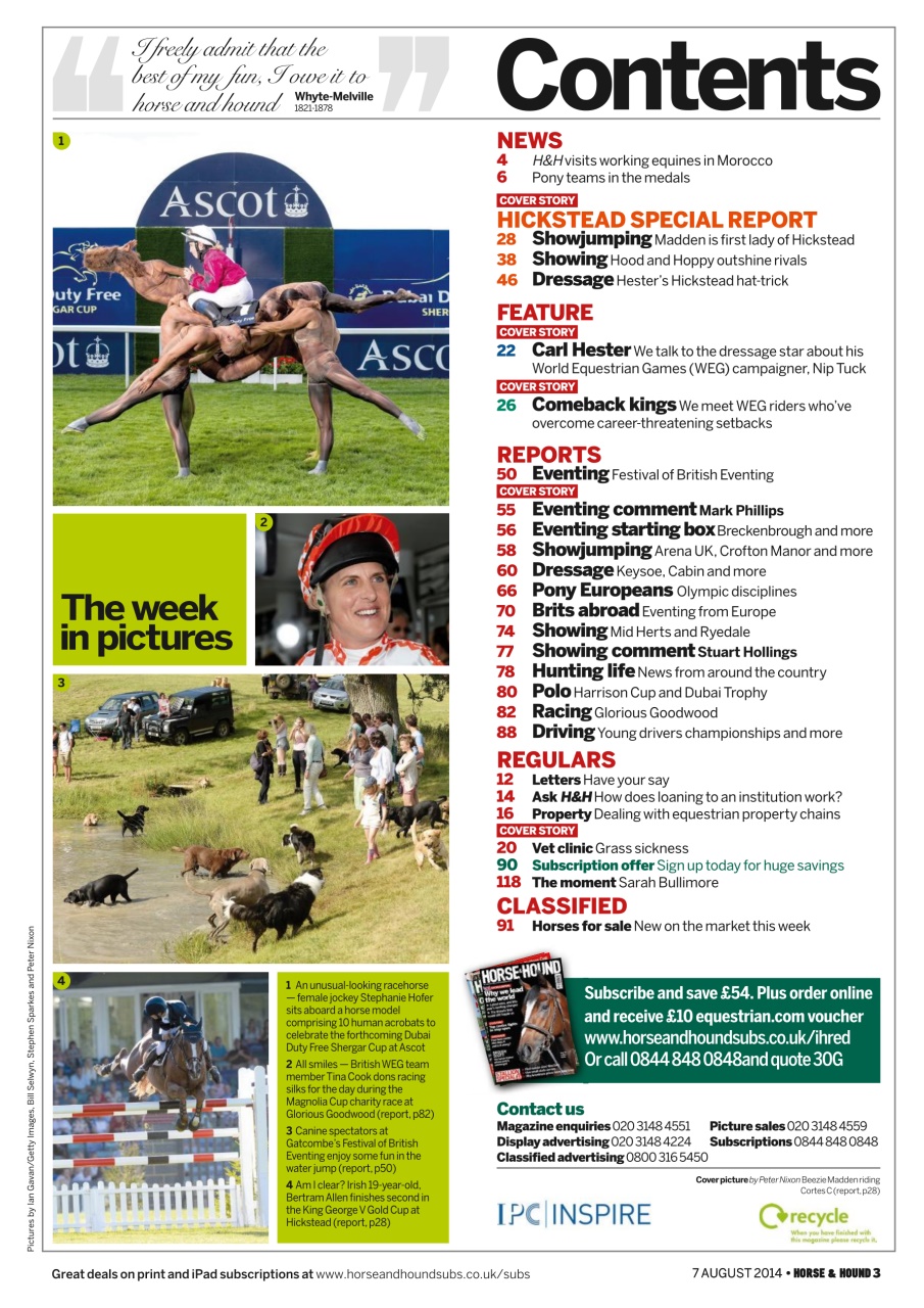 Horse & Hound Preview Pages