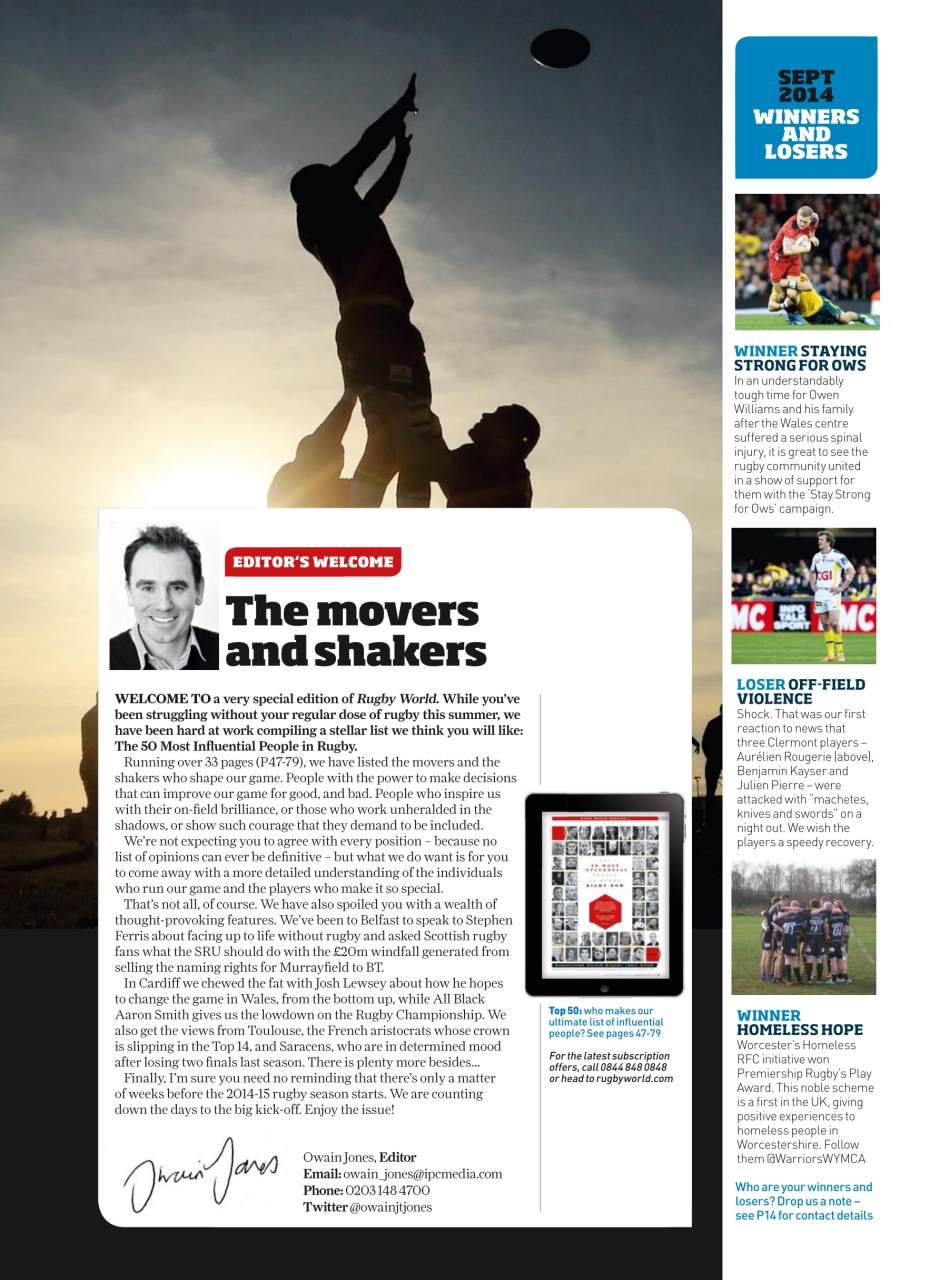 Rugby World Preview Pages