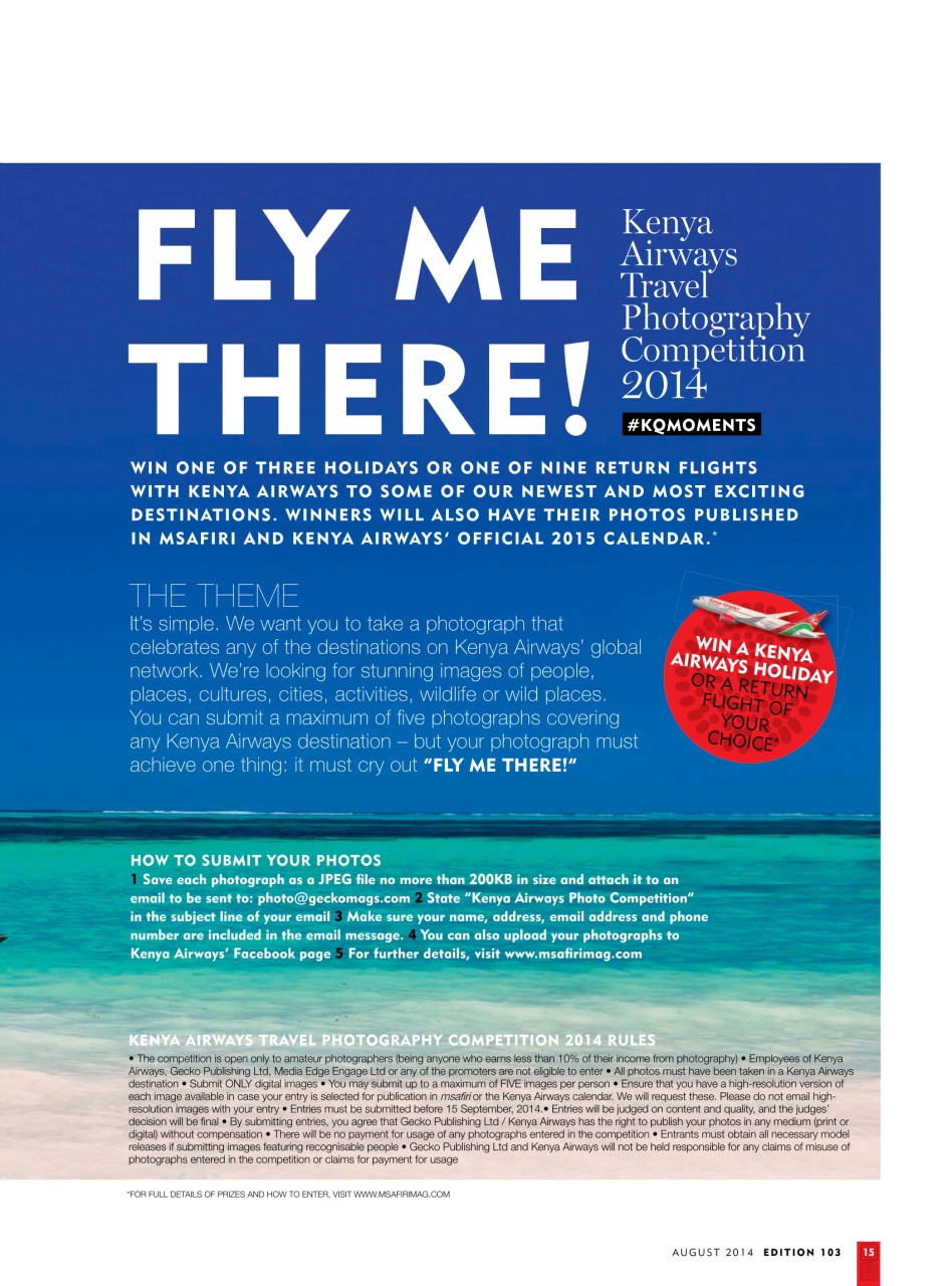 MSAFIRI – Kenya Airways Inflight Preview Pages