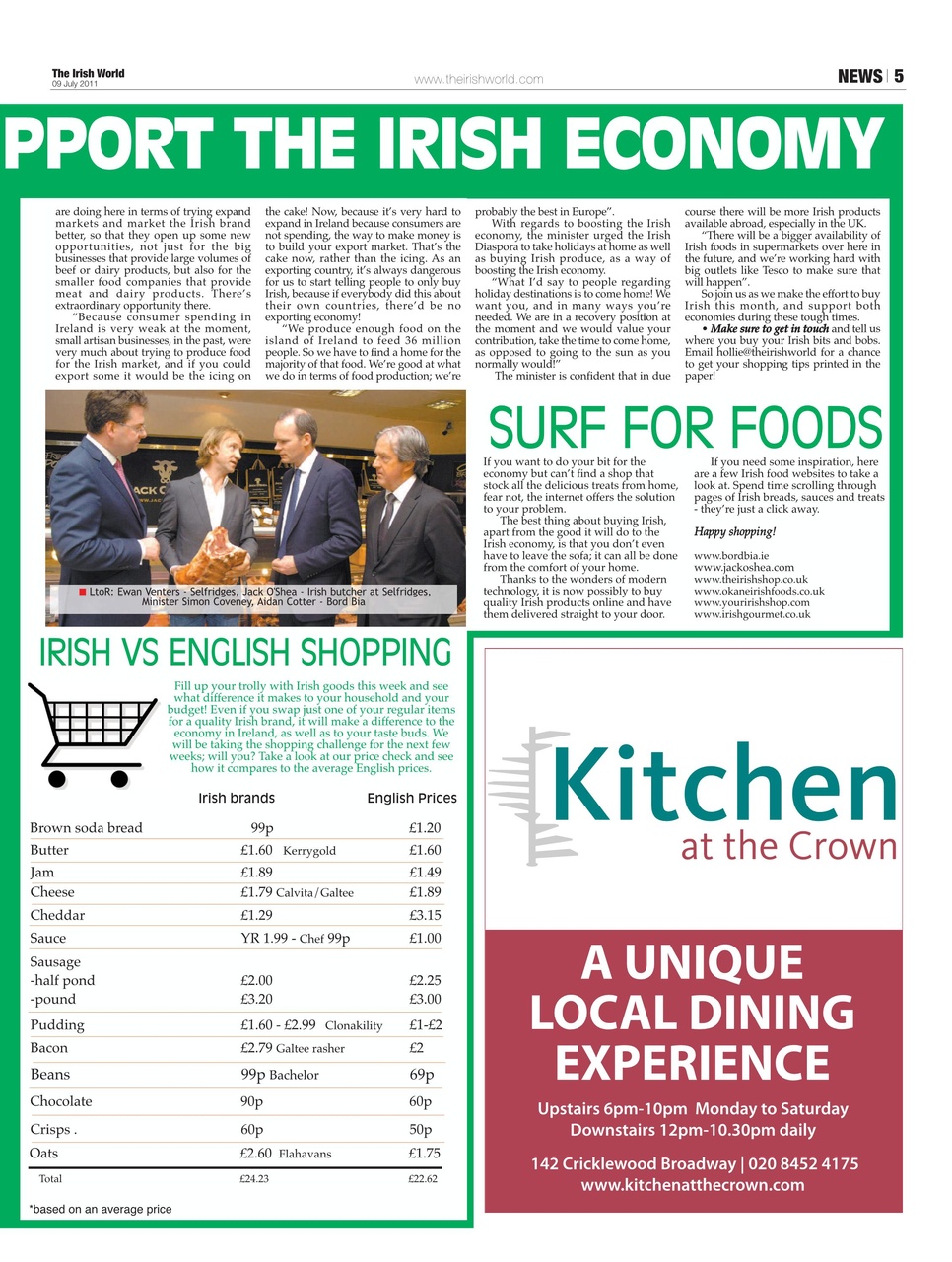 Irish World Preview Pages