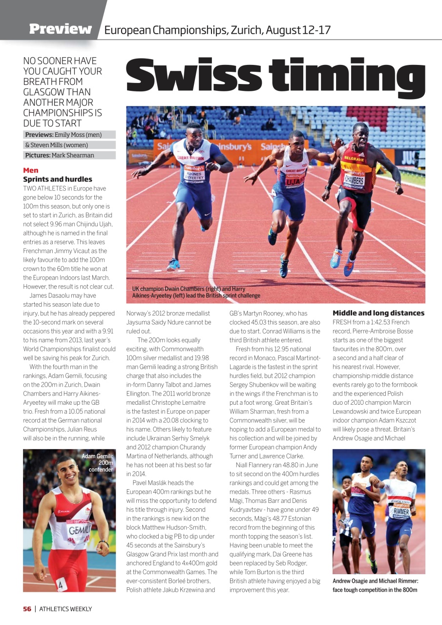 AW – Athletics Weekly Magazine Preview Pages