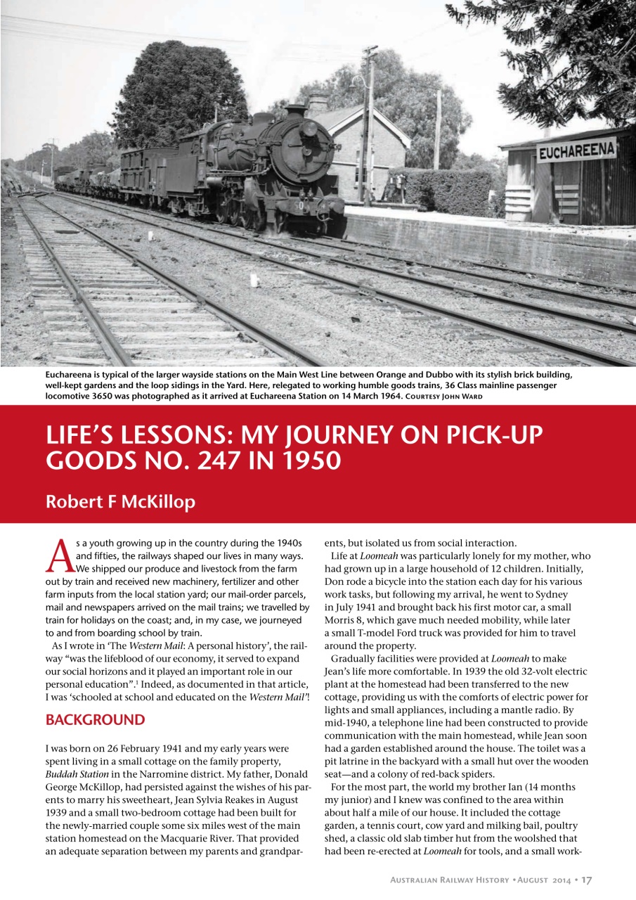 Australian Railway History Preview Pages