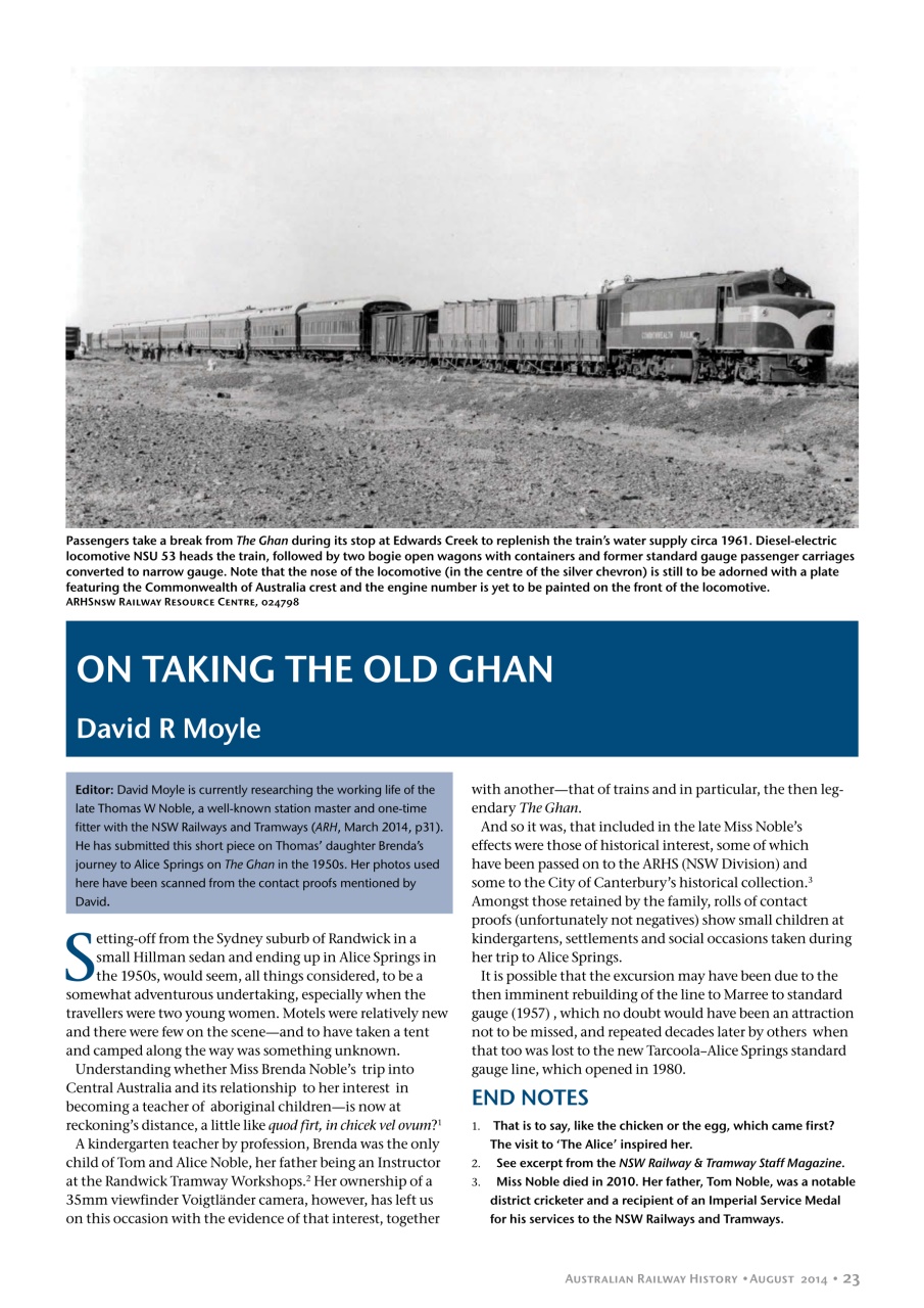 Australian Railway History Preview Pages