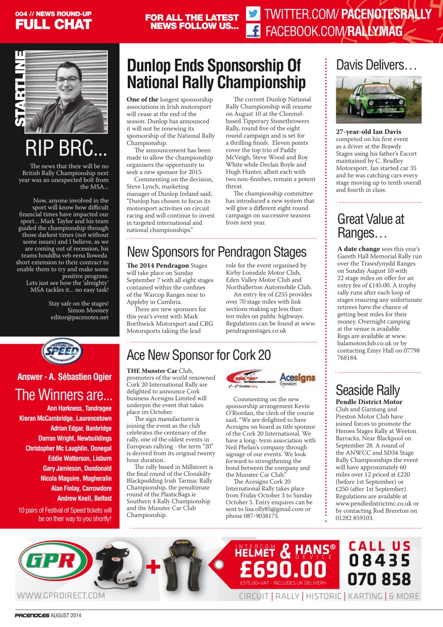 Pacenotes Rally magazine Preview Pages