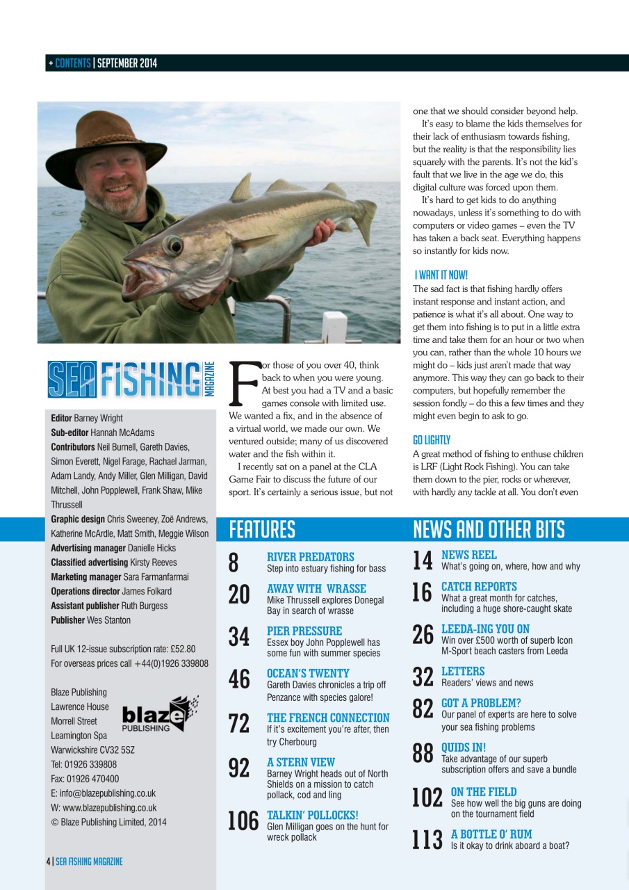 Sea Fishing Magazine Preview Pages