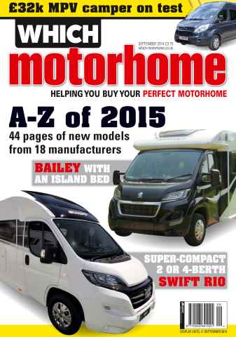 What Motorhome magazine issue A to Z of 2015 - September 2014