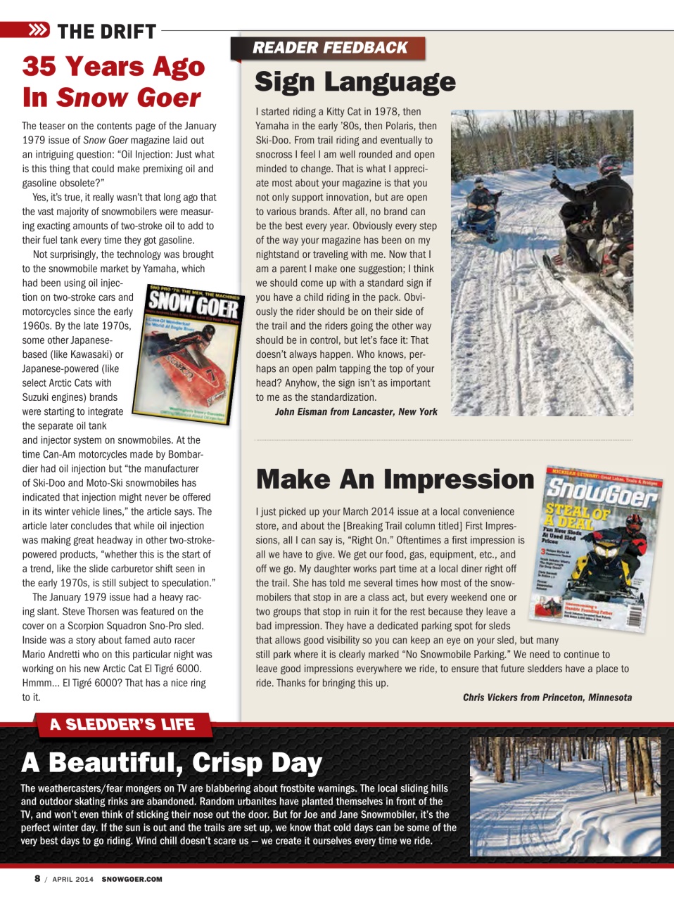 SnowGoer Preview Pages