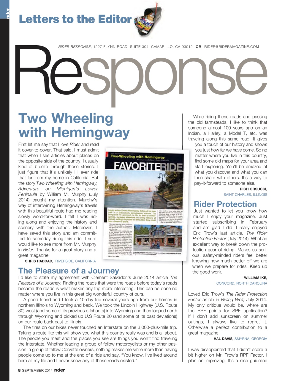 Rider Magazine Preview Pages