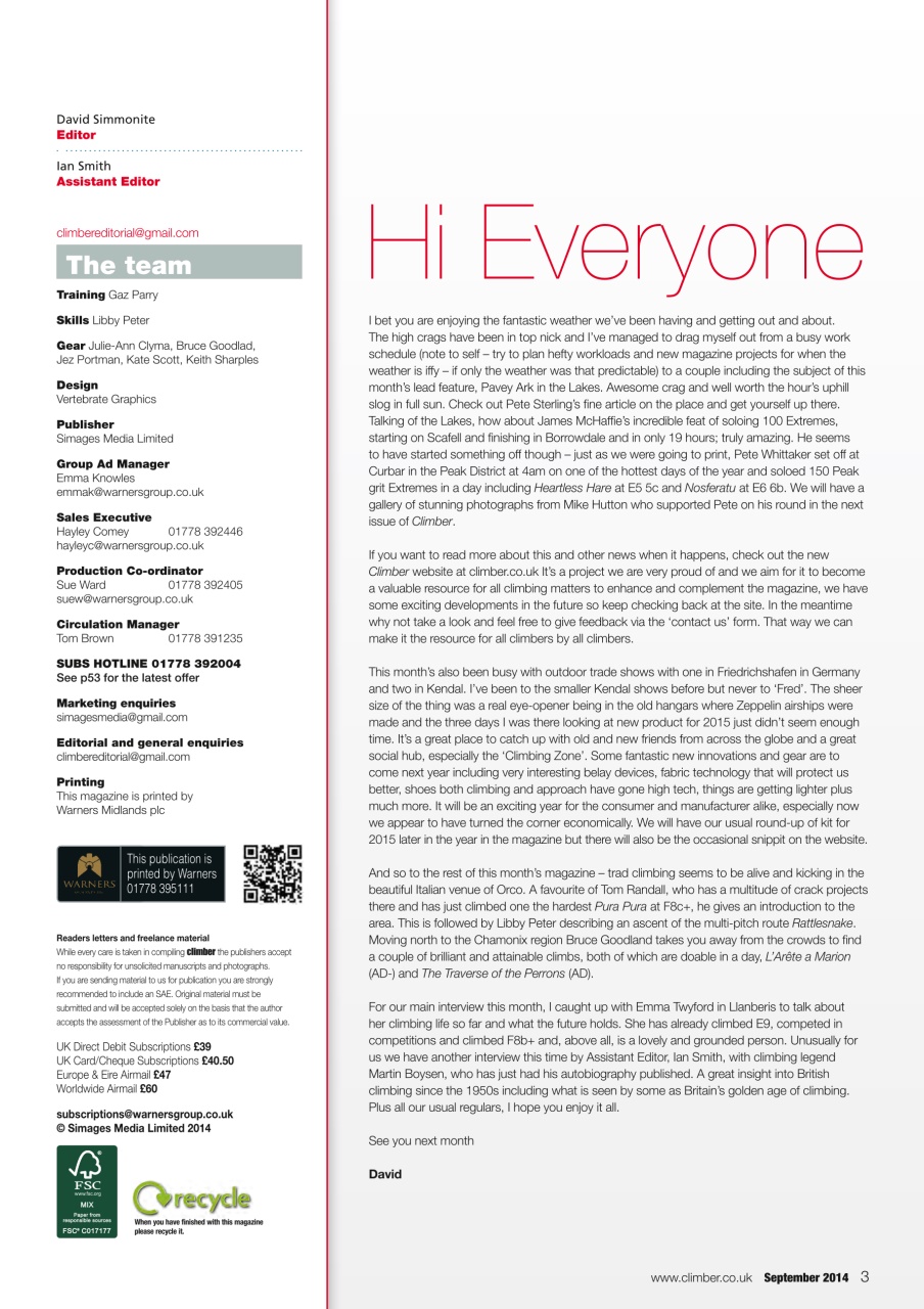 Climber Preview Pages