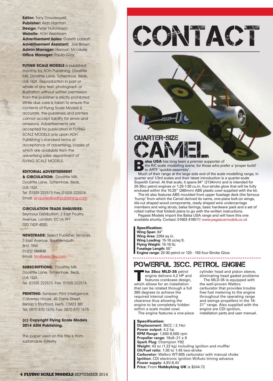 Flying Scale Models Preview Pages