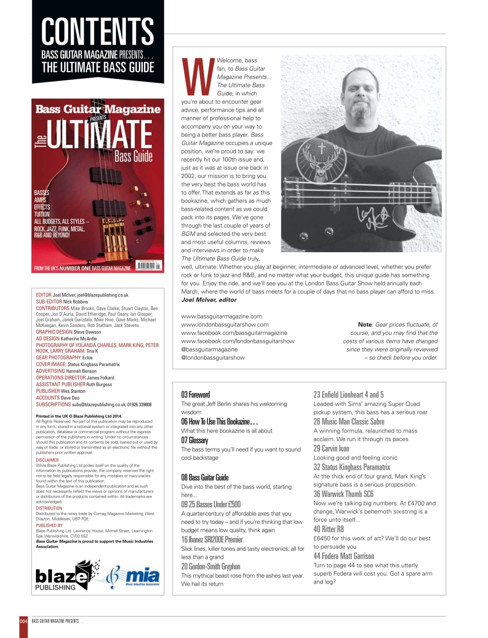 Bass Player UK Preview Pages
