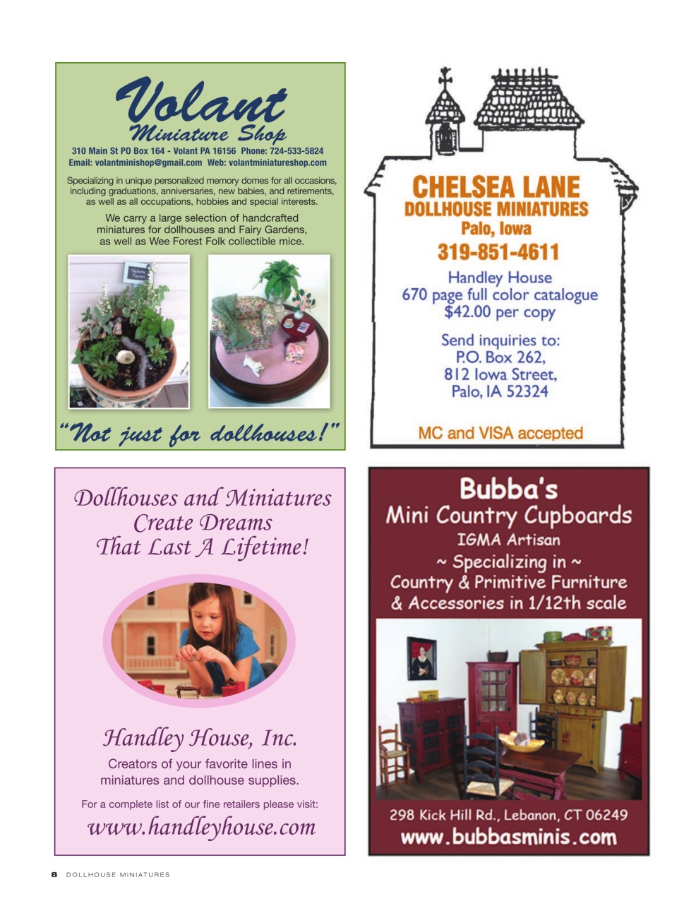 Dollhouse Miniatures Preview Pages