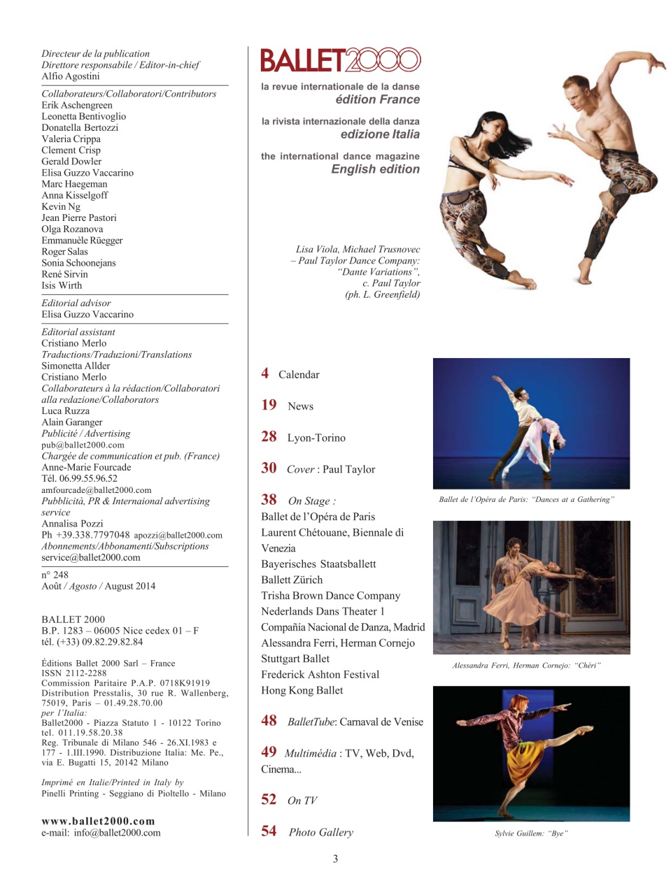 BALLET2000 English Edition Preview Pages