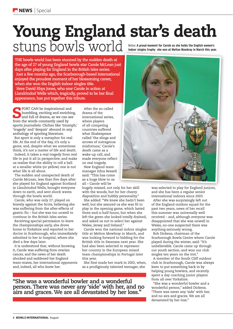 Bowls International Preview Pages