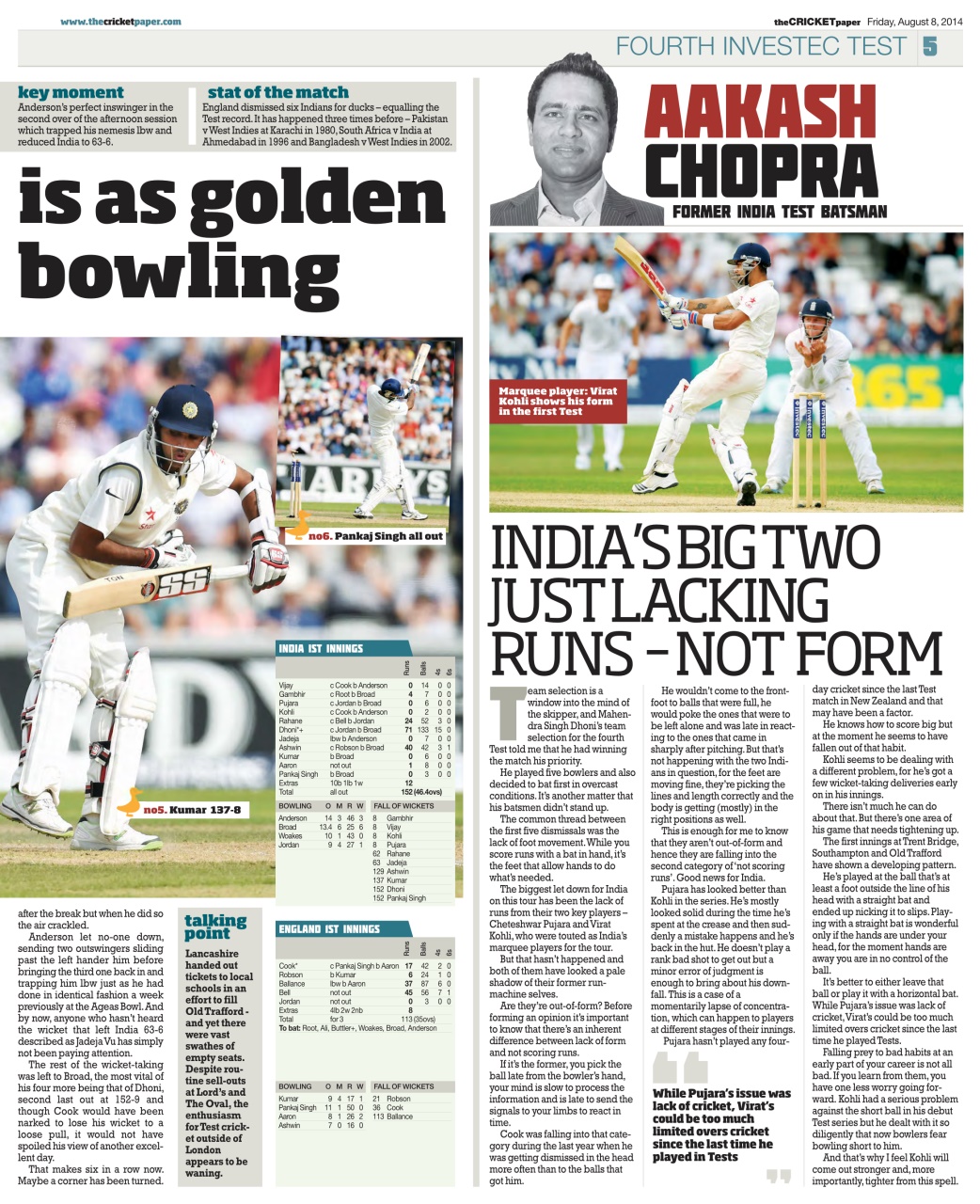 The Cricket Paper Preview Pages