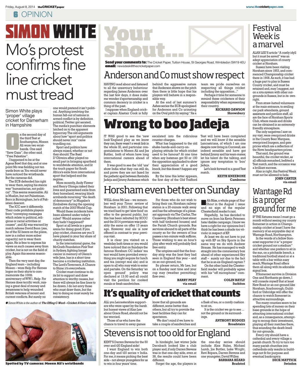 The Cricket Paper Preview Pages