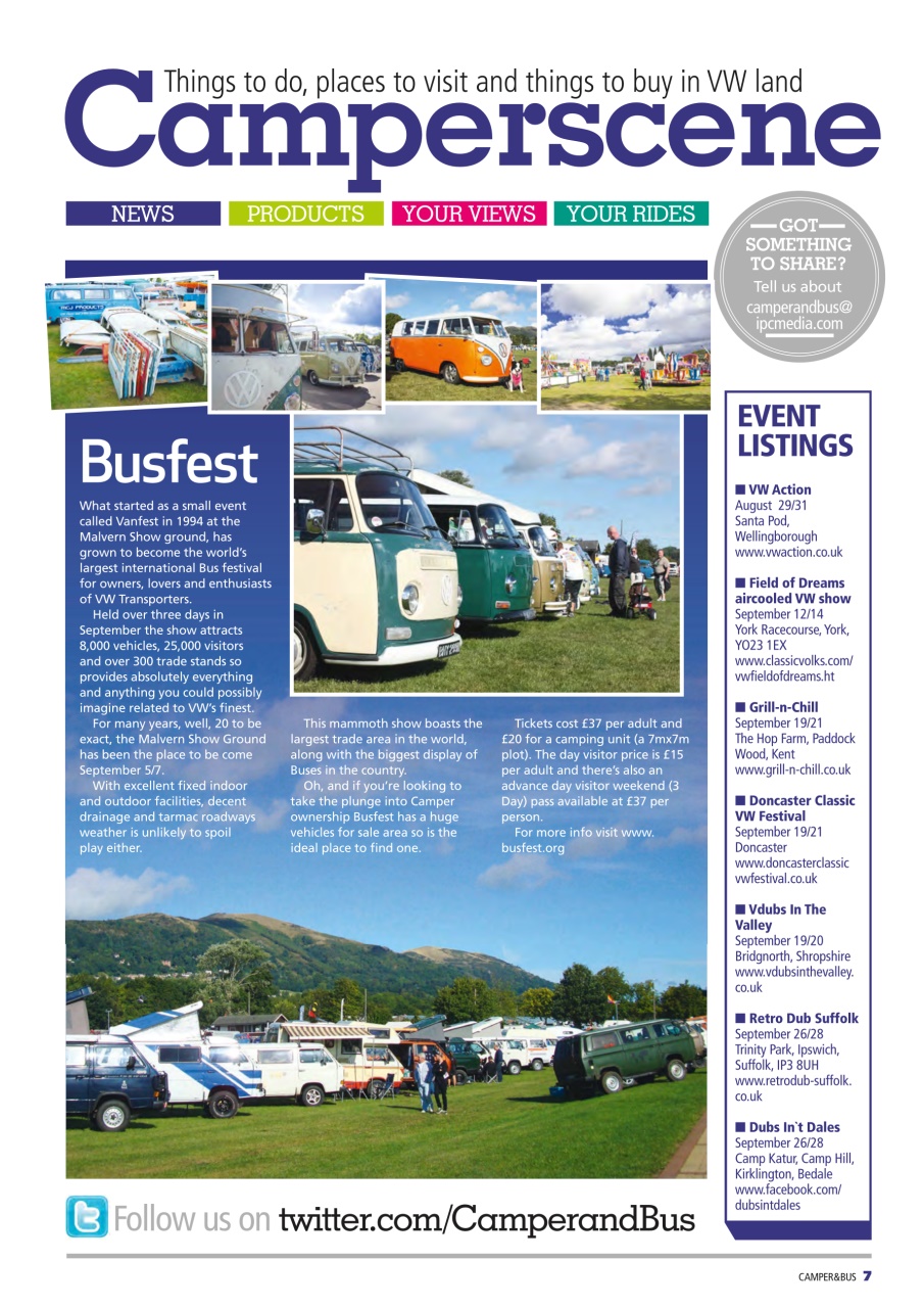 VW Camper Preview Pages